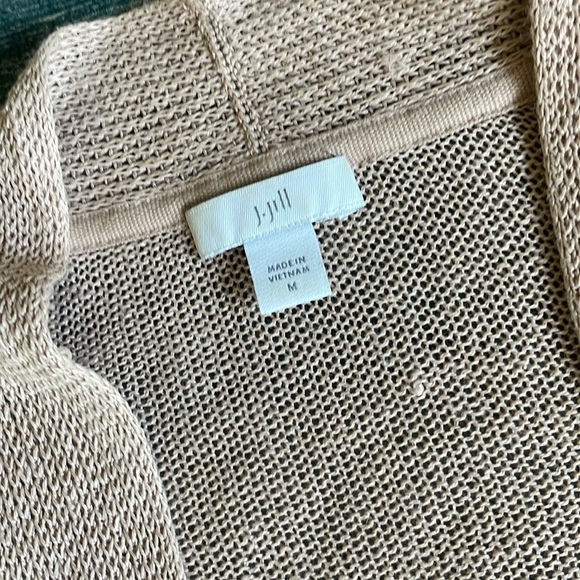 J Jill Women's Linen Long Line Midi Cardigan Sweater - Picture 6 of 15